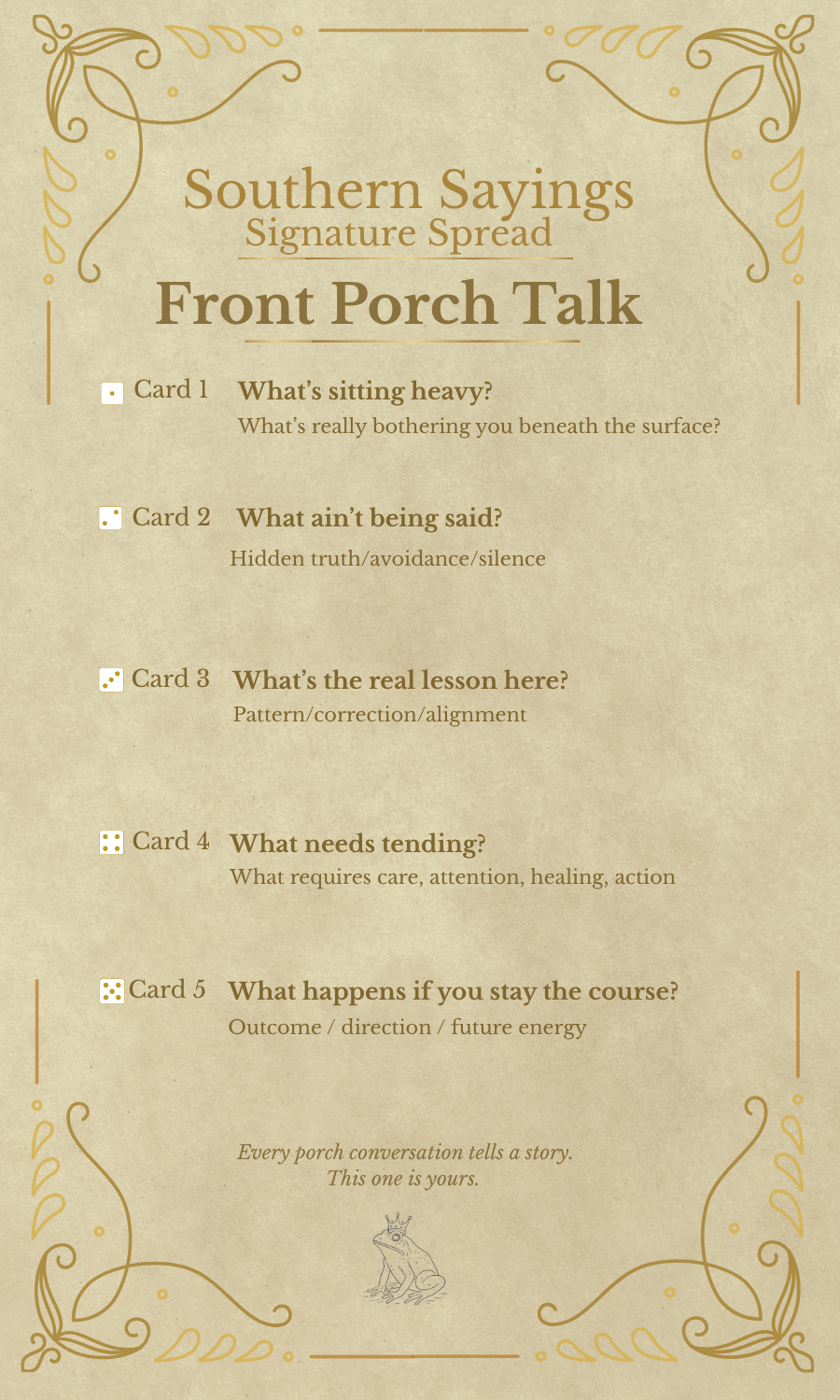 Southern Sayings - A Porch Oracle